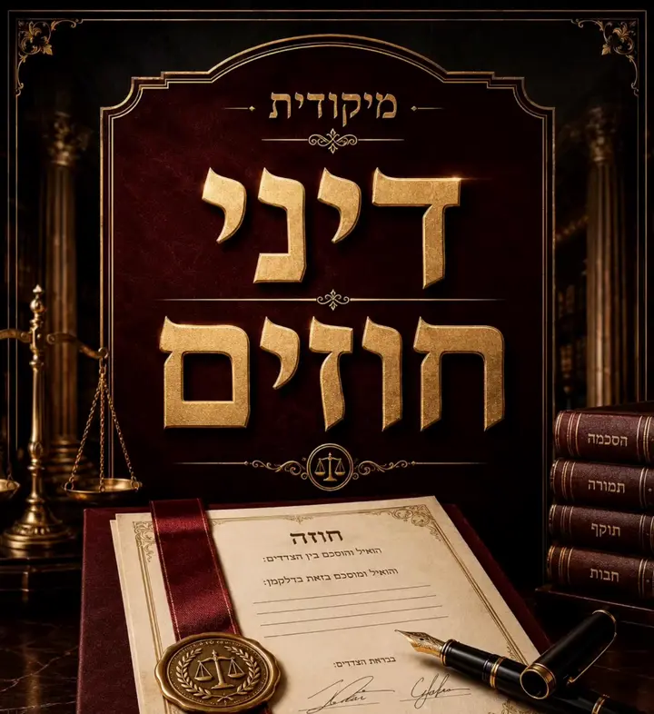 מיקודית דיני חוזים — הכריכה, תוכן העניינים, ואז עמודי הכללים: כריתת חוזה, הצעה וקיבול, טבלת ההשוואה בין ס׳ 5 ל-6