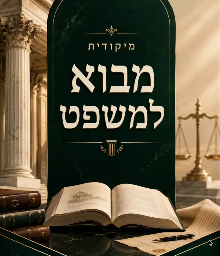 מיקודית מבוא למשפט — הכריכה ואז גלילה בעמודי היסודות של שנה א׳